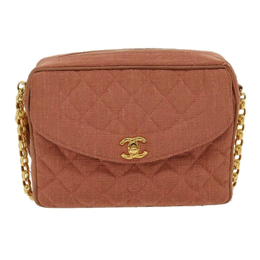 Chanel Diana Turn Lock Chain Shoulder Bag Pink
